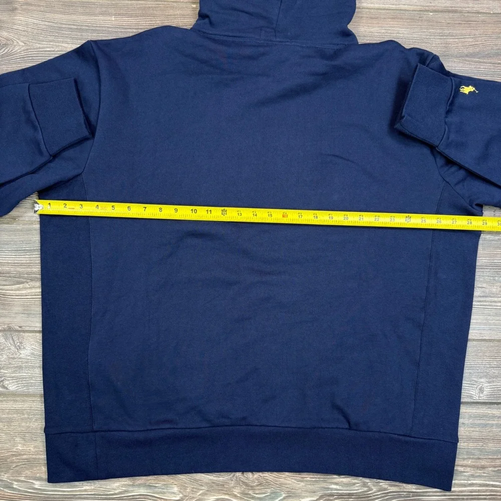 Polo Ralph Lauren Mens 2XB Hoodie Navy Blue RL Graphic Fleece NWT